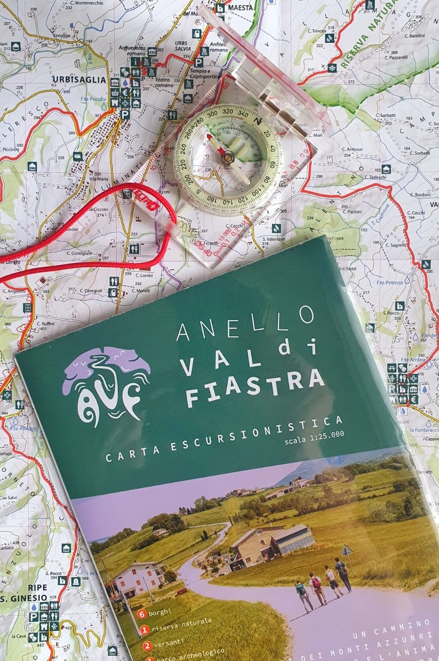 La carta escursionistica dell'Anello